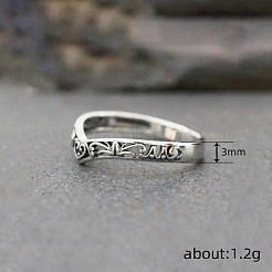 Hollow Out V-Shaped Heart Pattern Brass Finger Rings&nbsp;FS-WGACF43-05