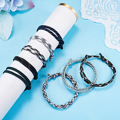 32Pcs 8 Styles Polyester & Spandex Cord Braided Bead Bracelets&nbsp;BJEW-TAC0064
