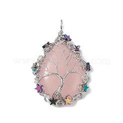 Natural Rose Quartz Big Pendants&nbsp;G-L524-09P-01