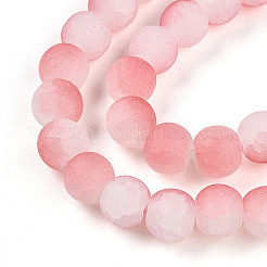 Crackle Glass Beads Strands&nbsp;GLAA-N009-8mm-03