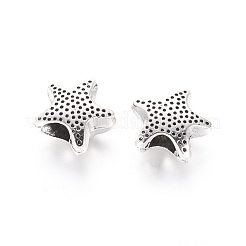 Tibetan Style Alloy Star European Beads&nbsp;TIBEB-S008-AS-LF