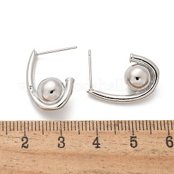 Brass Stud Earrings&nbsp;EJEW-Q015-11P