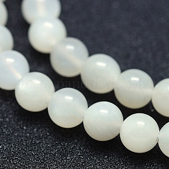 Natural White Moonstone Beads Strands&nbsp;LS-G-P342-02A-8mm-A-