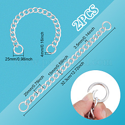 2Pcs Alloy Curban Purse Chains&nbsp;PURS-UN0001-13P