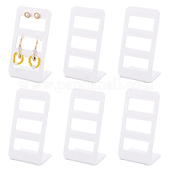 6Pcs 3 layers 24-Hole Acrylic Earring Display Stands&nbsp;ODIS-PH0001-52