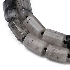 Natural Tourmalinated Quartz Beads Strands&nbsp;G-G162-D17-02