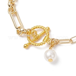 Brass Paperclip Chain Bracelets for Women&nbsp;BJEW-JB12826