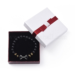 Natural Black Agate(Dyed & Heated) Beads Stretch Bracelets&nbsp;BJEW-JB04801-01