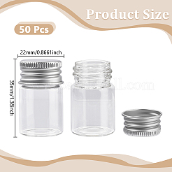 50Pcs Glass Bottles Bead Containers&nbsp;CON-DR0001-06A