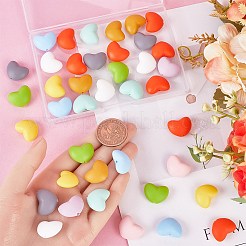 40Pcs 10 Colors Heart Silicone Beads for Keychain Making Cute Silicone Beads Bulk Silicone Bead Kit for Jewelry DIY Craft Making&nbsp;SIL-SC0001-95