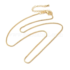 Brass Box Chain Necklaces&nbsp;NJEW-B119-07G