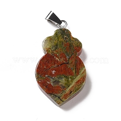 Natural Unakite Pendants&nbsp;G-F714-01B