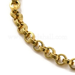 Ion Plating(IP) 304 Stainless Steel Cable Chain Bracelets&nbsp;BJEW-C079-02G