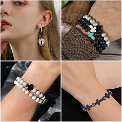 160Pcs 2 Styles Synthetic Turquoise Beads&nbsp;TURQ-SC0001-20A