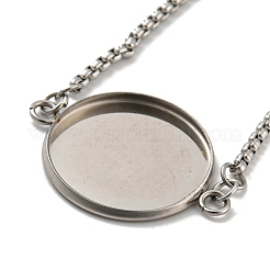 Non-Tarnish 304 Stainless Steel Round Cabochon Setting Bracelets&nbsp;DIY-Z026-01C