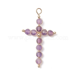 Natural Mixed Stone Faceted Round Copper Wire Wrapped Pendants&nbsp;PALLOY-JF02069