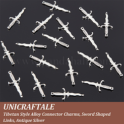 30Pcs Tibetan Style Alloy Connector Charms&nbsp;TIBEP-UN0001-09