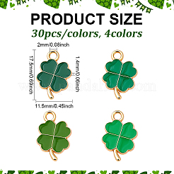 120Pcs 4Colors Alloy Enamel Pendants&nbsp;ENAM-ME0001-68
