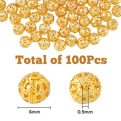 100Pcs Brass Beads&nbsp;KK-FH0007-13