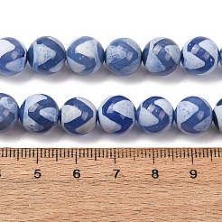 Natural Tibetan Wave Pattern dZi Agate Beads Strands&nbsp;G-B084-A05-02
