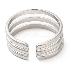 Non-Tarnish 304 Stainless Steel Open Cuff Rings&nbsp;RJEW-K245-84P