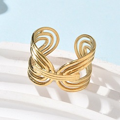 304 Stainless Steel Cuff Rings&nbsp;RJEW-P150-01G