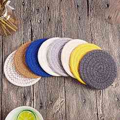 8Pcs 8 Colors Cotton Thread Weave Hot Pot Holders&nbsp;DIY-SZ0003-67