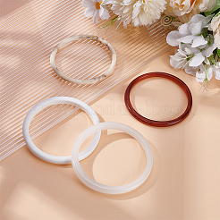 4Pcs 4 Styles Acrylic Bangles for Women&nbsp;BJEW-UN0001-78
