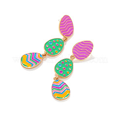 Zinc Alloy Enamel Dangle Stud Earrings&nbsp;FS-WG7F468-01