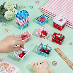 18Pcs 6 Colors PP Hand-held Shopping Basket Display Decorations&nbsp;DJEW-PH0001-98