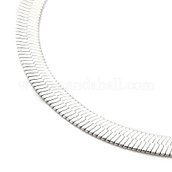 Brass Flat Snake Chains Lariat Necklaces&nbsp;NJEW-P289-13P