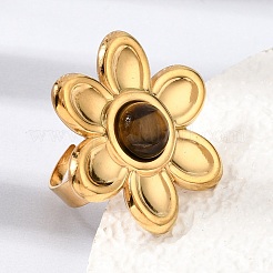 304 Stainless Steel Cuff Open Rings for Women&nbsp;GG-CBA7994-02G-11