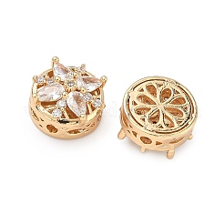 Brass Pave Clear Cubic Zirconia Multi-Strands Links&nbsp;KK-B172-06G