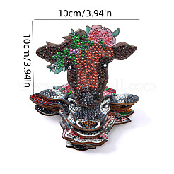 DIY 8Pcs Cow Coasters Diamond Art Painting Kit with Holder&nbsp;PW-WGDE775-01