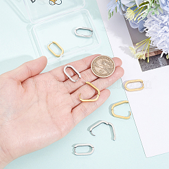 6 Pairs 2 Colors 304 Stainless Steel Huggie Hoop Earrings&nbsp;STAS-BBC0010-71