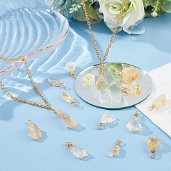 20Pcs Natural Citrine Pendants&nbsp;FIND-DC0001-72