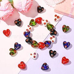 30Pcs 5 Colors Handmade Millefiori Glass Beads&nbsp;LAMP-CJ0002-42