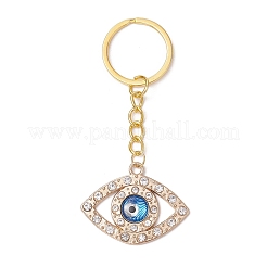 4Pcs Iron Alloy Rhinestone Keychain&nbsp;KEYC-JKC01174