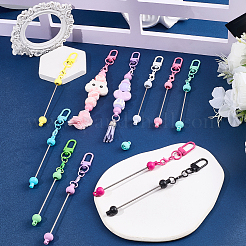 18Pcs 9 Colors Alloy Bar Beadable Keychain Clasps&nbsp;FIND-SC0017-23