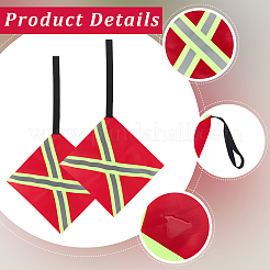 2Pcs Oxford Fabric Reflective Safety Flag for Kayaks&nbsp;AJEW-GF0014-19A