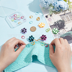 Dog Paw Print Silicone Knitting Needle Stoppers&nbsp;DIY-NB0010-74