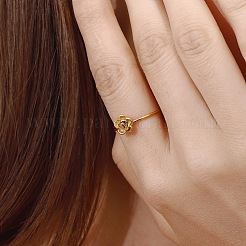 304 Stainless Steel Open Cuff Rings for Women&nbsp;RJEW-K296-01G