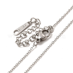 Non-Tarnish 304 Stainless Steel Cable Chain Necklace for Women&nbsp;NJEW-G097-11P
