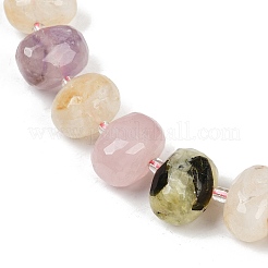 Natural Rose Quartz & Amethyst & Citrine & Quartz Crystal & Lemon Quartz & Prehnite Beads Strands&nbsp;G-F796-B05-01