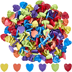 150Pcs Heart Shaped Iron Brads&nbsp;DIY-CP0012-33