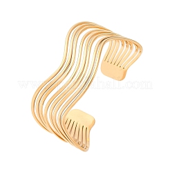 304 Stainless Steel Cuff Bangles for Women&nbsp;BJEW-D306-05G