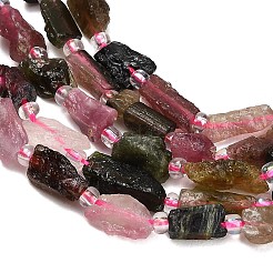 Raw Rough Natural Multicolor Tourmaline Beads Strands&nbsp;GG-CBAA9B4-F01