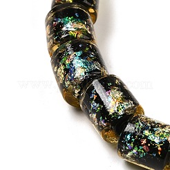 Handmade Dichroic Foil Glass Beads Strands&nbsp;DICH-U001-09B