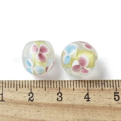 Handmade Gold Foil Glass Beads&nbsp;LAMP-P068-10A