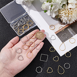 48Pcs 8 Style 304 Stainless Steel Linking Rings&nbsp;STAS-UN0020-58